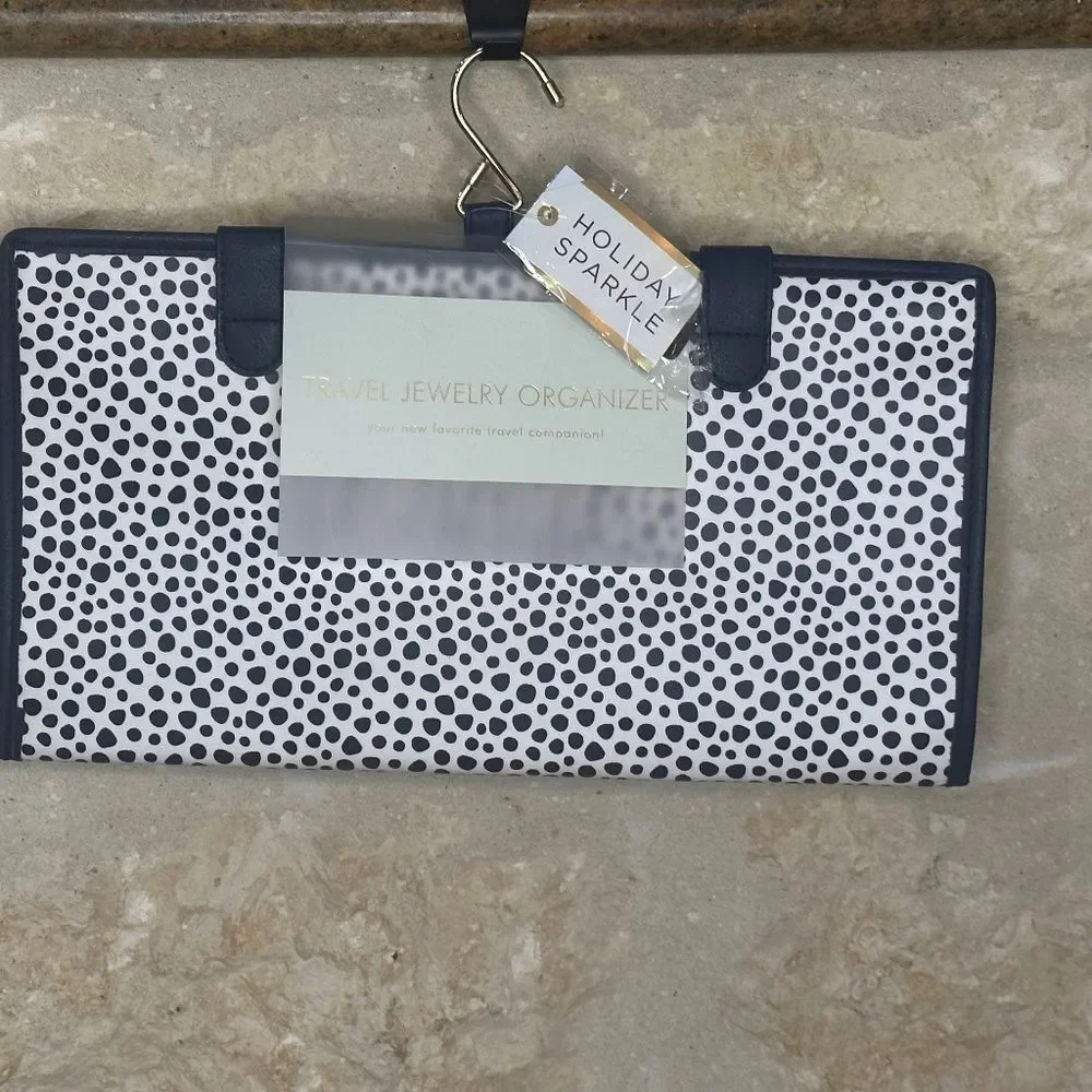 Polka Dot Travel Jewel Organizer Bag NWT